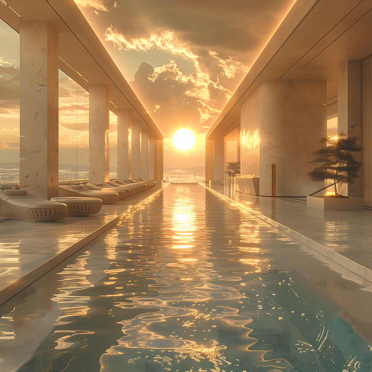 נוף של ריזורט בים